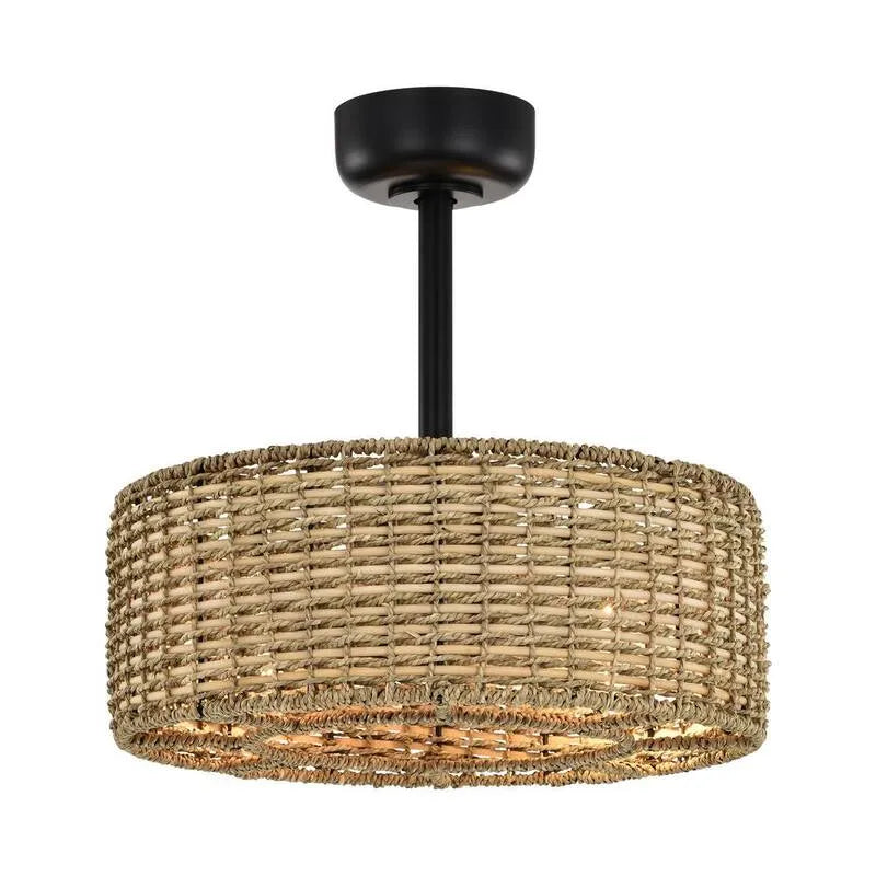 4-luce Ventilatore da soffitto 4-Luce, Telecomando, 19 in., Patrimonio, da interno, Reversibile, Nero