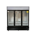 Frigorifero 3-Glass, 72 pollici, 57 piedi, Commercial-Grade Design, Nero, 72 in, 57 cu. ft