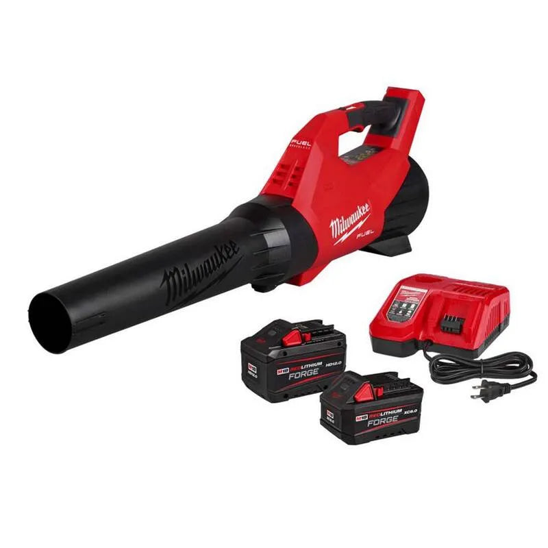 Milwaukee FUEL 120 M18 batteria alimentato a batteria Kit ventilatore a foglie, 500 CFM, 18V, progettazione senza fili, batterie FORGE & Caricabatteria rapido, senza spazzole