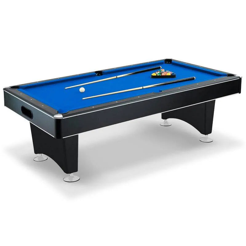 Tavolo da biliardo, 8 ft, Montaggio semplice, Cue piscina e Chalk, Sistema di ritorno a sfera interna, Blu