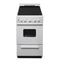 Unbranded, 20 in. 2. 42 cu. ft. Freestanding Smooth superiore Electric cucina in bianco, Camera elettrica del forno del sole, 2.42 cu. ft