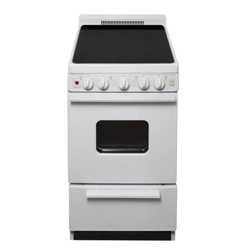 Unbranded, 20 in. 2. 42 cu. ft. Freestanding Smooth superiore Electric cucina in bianco, Camera elettrica del forno del sole, 2.42 cu. ft