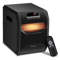 Riscaldatore spaziale 1500-Watt, Telecomando, Timer, Design compatto portatile, Tecnologia a infrarossi, 12H, Nero