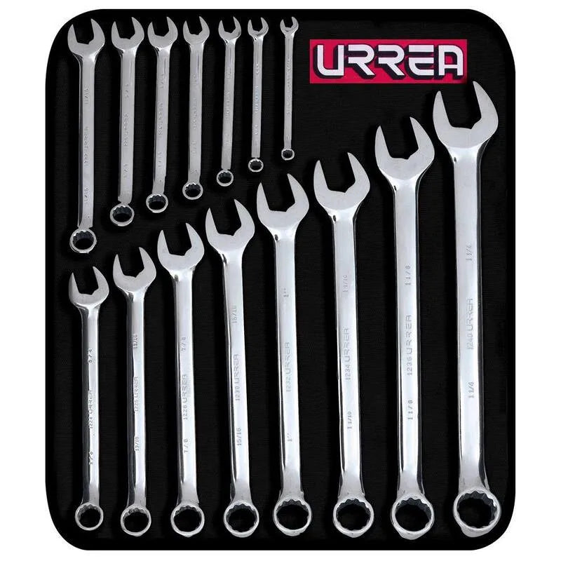 Set di chiavi a compressione cromata 12-Point, 15 pezzi