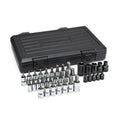 Set di presa a avvitatore per trasmissione 36 pezzi, 1/4 in., 8 in., 2 in., Drive SAE/Metric Hex