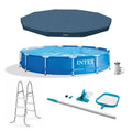 Intex, 2. 5 ft, telaio in metallo sopra la piscina di terra con filtro e accessori, 12 ft, 2.5 ft