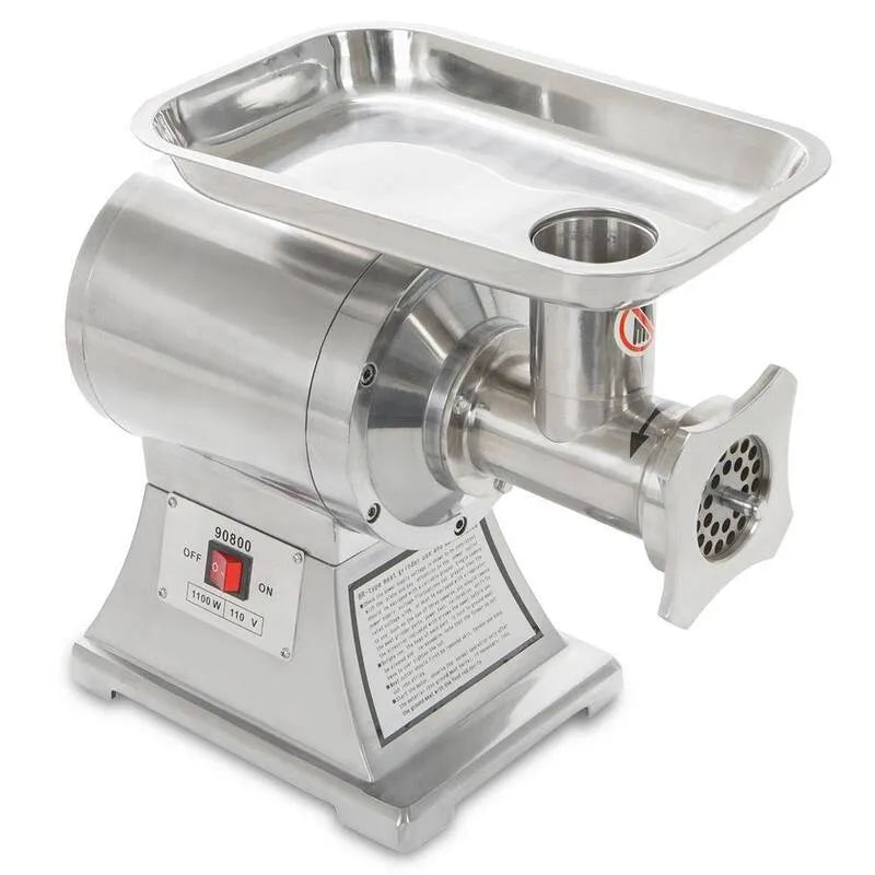 1 HP acciaio inossidabile industriale portatile elettrico della carne Grinder salsiccia del minatore Stuffer, progettazione compatta portatile, Acciaio inox, Granci di carne