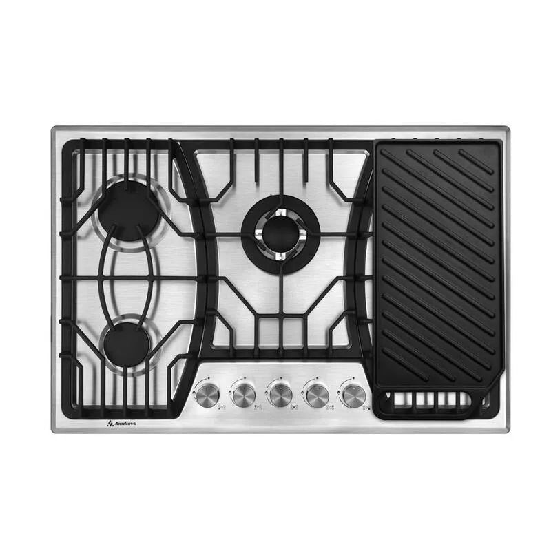 Cuocitore a gas, 30 in., 5 bruciatori, superficie di cottura al piano di cottura Sealed-Burner