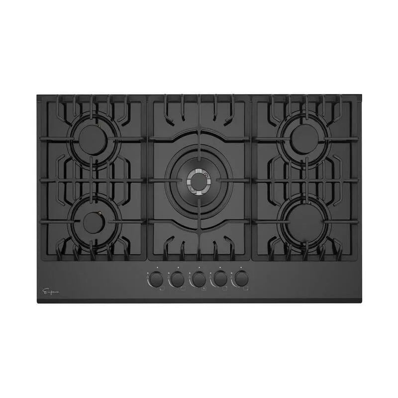 Gas piano cottura, 30 in., Superficie di cottura del controsoffitto Sealed-Burner, Nero