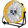 3-velocità 3Speed, 8 ft, 24 in. Alta Velocity pesante-duty ventilatore a tamburo in giallo con testa di inclinazione e 8 ft. Cord, 24 in.