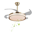 Ventilatore da soffitto 6-velocità, 42 in., da interno, Reversibile, Oro, Bianco, Ventilatori da soffitto con luce