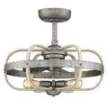 Home Decorators Collection Home Decoratori Collezione 2200K Ventilatore da soffitto, 23 in., Telecomando, da interno/da esterno, Argento