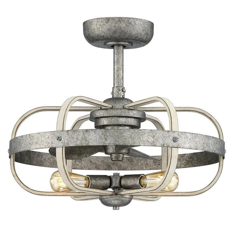 Home Decorators Collection Home Decoratori Collezione 2200K Ventilatore da soffitto, 23 in., Telecomando, da interno/da esterno, Argento