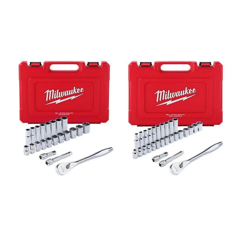 Milwaukee 50 pezzi Metric Ratchet e Presa Meccanica Strumento, 1/2 in.