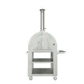 Forno da pizza all'aperto riscaldato a legna portatile, acciaio inossidabile, design compatto portatile