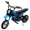 Modalità 2-velocità, 24V, 350W, 2-velocità, fino a 14, 29 MPH, Peso massimo 135 lbs, Blu, 350W bambini motocicletta elettrica