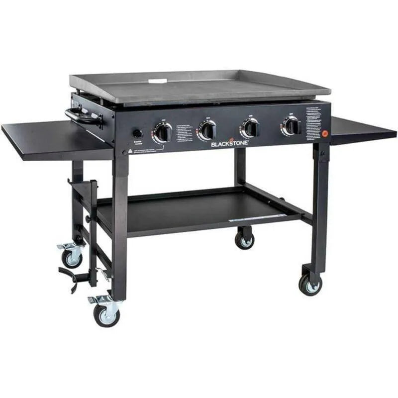 Blackstone Griglia superiore piatta del propane liquido del bruciatore di pietra nera, 36 in., 4 bruciatore, esterno