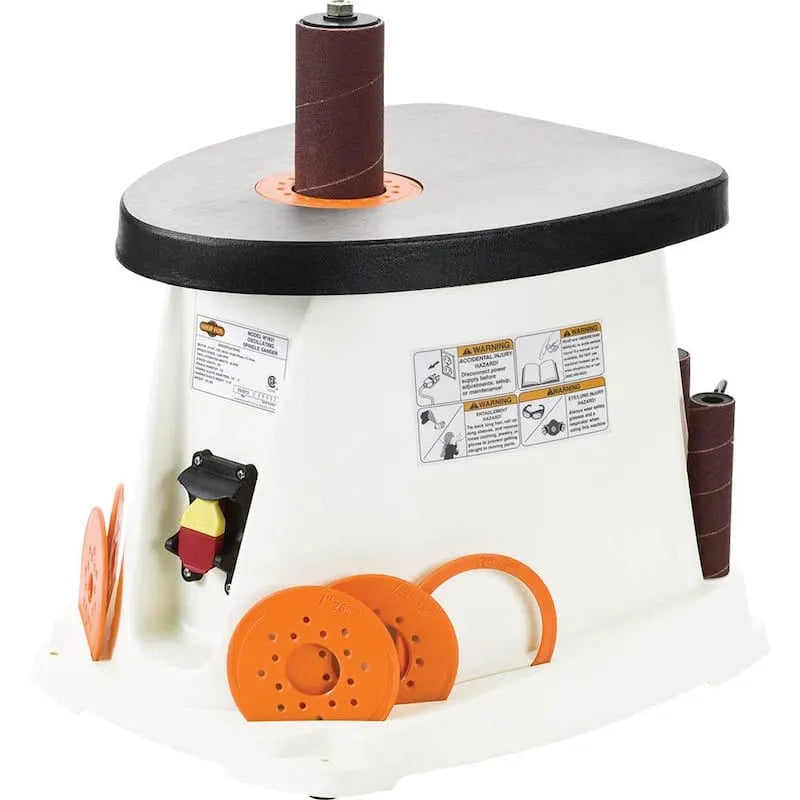 Sander, 1/2 HP, colonna oscillante del banco, strumento di finitura di superficie, Bianco, Levigatrici a spillo
