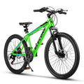 21-velocità, verde 21-velocità Disco meccanico freno Mountain Bike per adolescenti, 24 in.