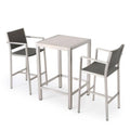 Piazza Bar Altezza set bistrot 3 pezzi, Capo, Argento, Alluminio