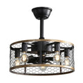 Ventilatore da soffitto E26, 20 in., Telecomando, motore CC, da interno, Reversibile, Nero