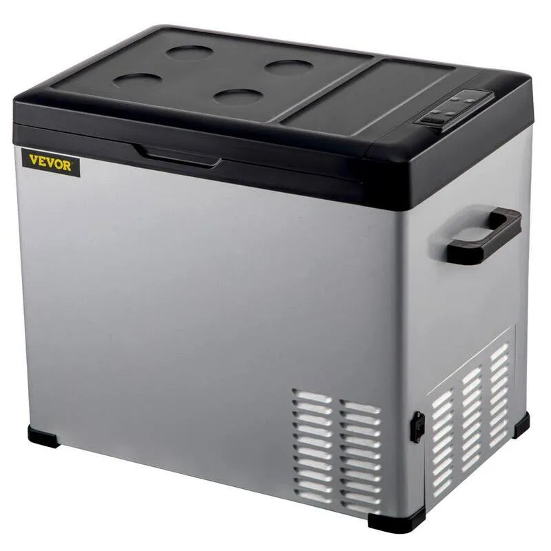 Frigorifero 12-Volt, 1. 4 cu. ft, Design portatile compatto, esterno, acciaio, argento, 1.4 cu. ft
