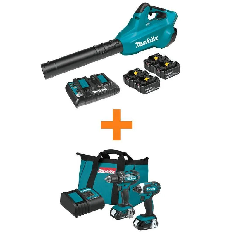 avvitatore a impulsi Makita, 18V X2, 36V, 5. 0Ah, senza fili, 2 pezzi, 4 Batterie 5. 0Ah, 5.0Ah