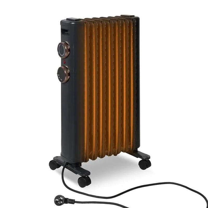 Riscaldatore di spazio 1500-Watt, Funzione di calore, Apparecchio di riscaldamento interno portatile, Nero, Riscaldatori radianti
