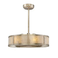 6-luce Ventilatore da soffitto 6-Luce, 26 in., 8. 5 in., Telecomando, da interno, con telecomando, Argento, 8.5 in