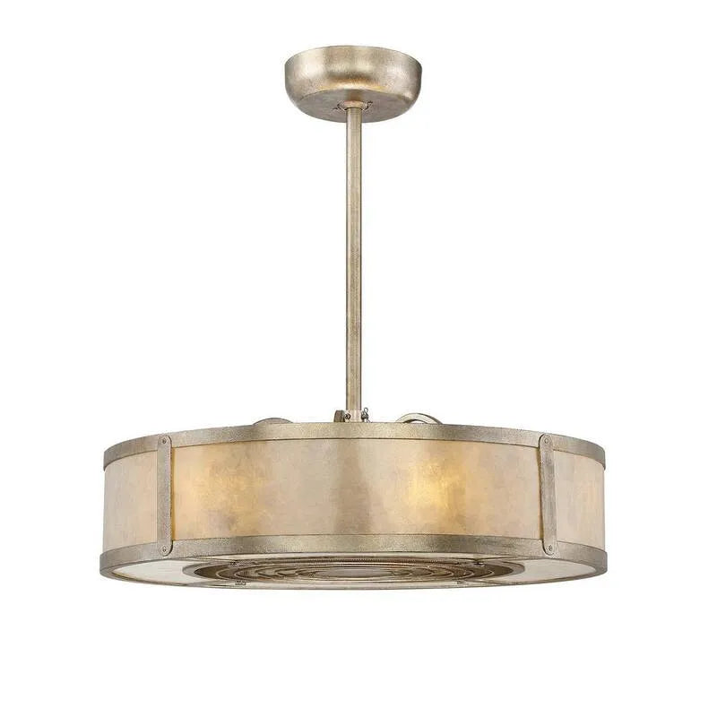 6-luce Ventilatore da soffitto 6-Luce, 26 in., 8. 5 in., Telecomando, da interno, con telecomando, Argento, 8.5 in