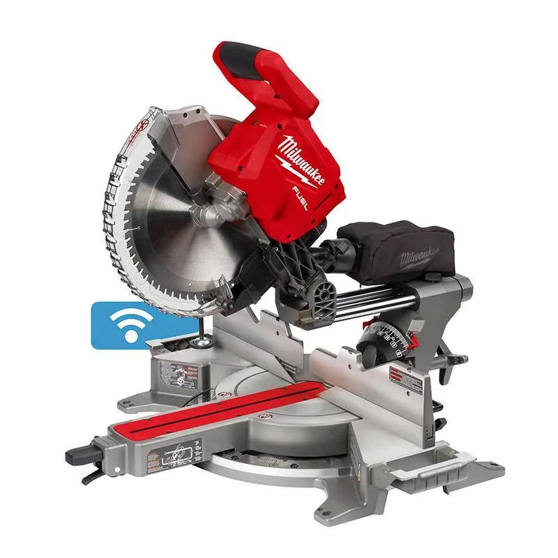 Milwaukee FUEL 18V M18, Design senza cordone, 12 pollici, Utensile-Solo, Doppia sega a slitta a slittamento composto, senza spazzole
