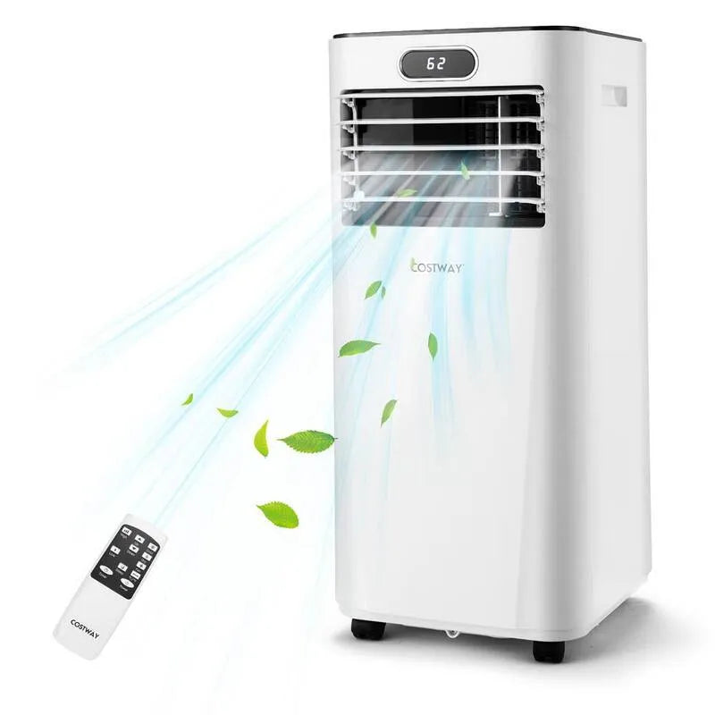 Condizionatore d'aria 5300 BTU Portable, con telecomando in bianco, compatto design portatile, 250 Sq. Ft, 5,300 BTU