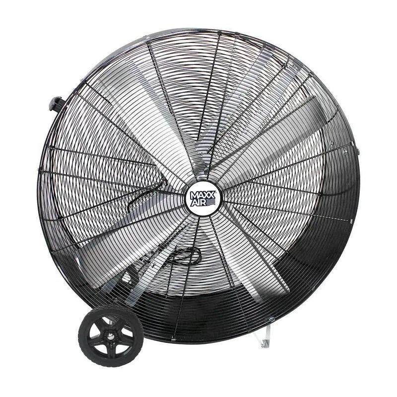 Ventilatore del tamburo dell'azionamento della cinghia di 2-velocità, di Dent-Resistant in nero, 48 in., portatile, compatto di progettazione portatile