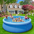 10 ft, 10 ft. 30 tondi in., D gonfiabile sopra la piscina di terra, 30 in.