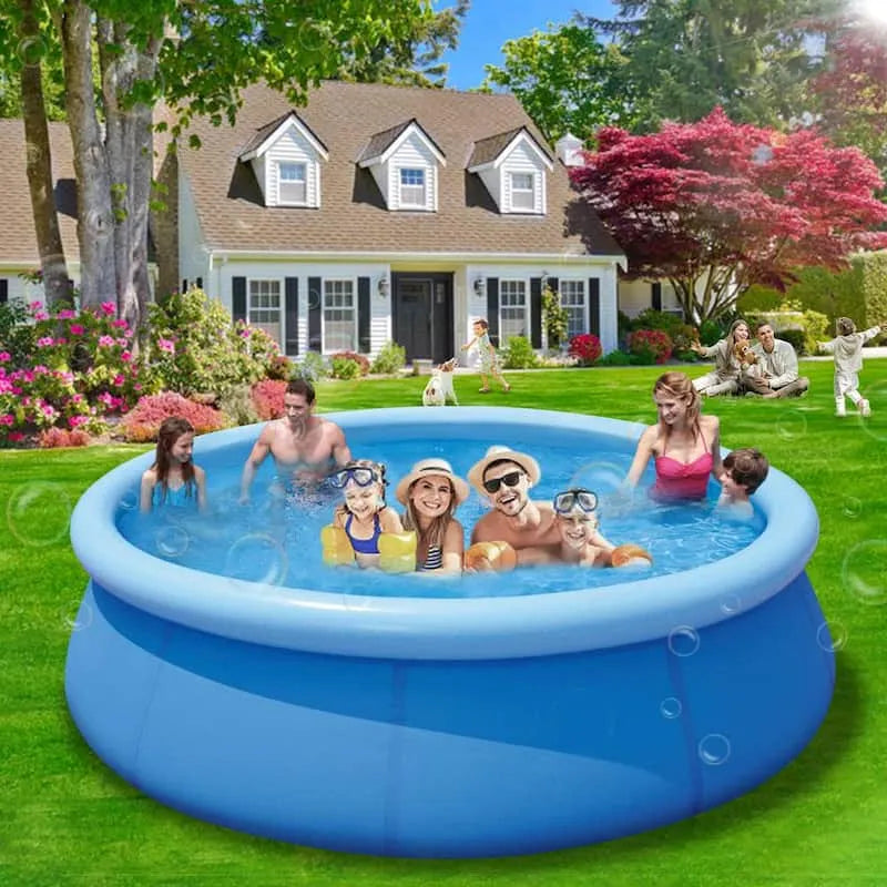 10 ft, 10 ft. 30 tondi in., D gonfiabile sopra la piscina di terra, 30 in.