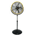 20 in., 3 velocità, 20 in. 3 velocità ad alta velocità ventilatore a pedale in giallo con potente 1/5 motore, 180° testa di tamburo di inclinazione