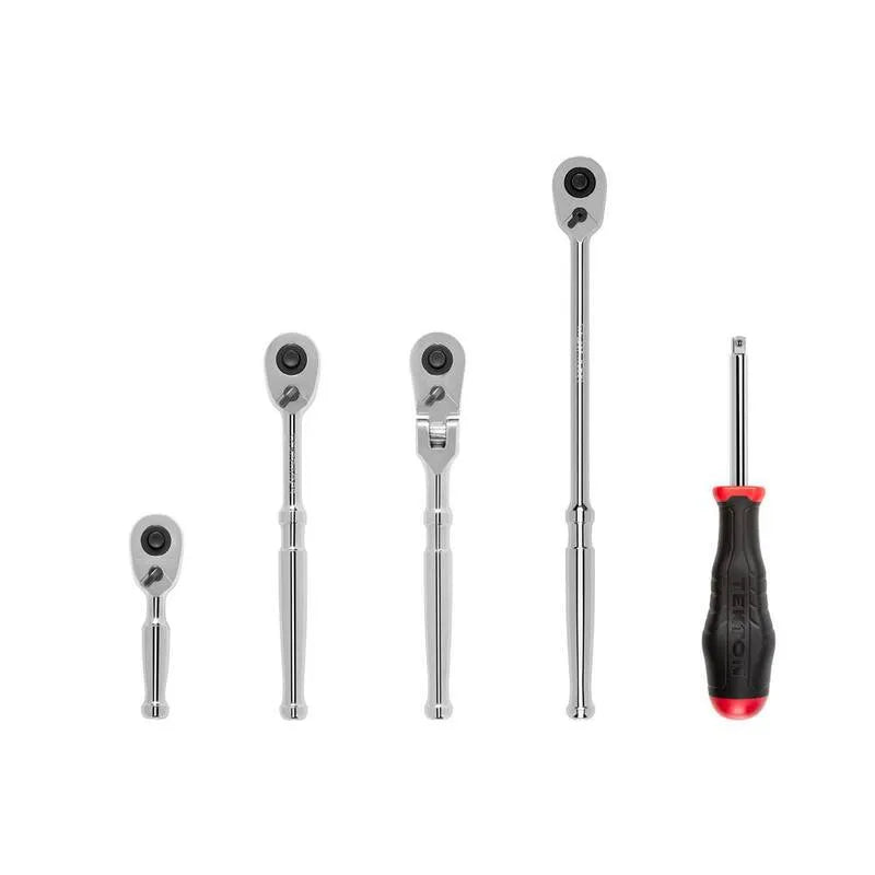5 pezzi Set di maniglie a cricchetto e spinatore a 5 pezzi, 1/4 in.