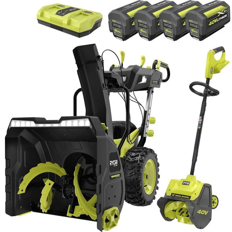 RYOBI a 2 stadi, 40V, 24 in., Design senza fili, batterie e caricabatterie, senza spazzole
