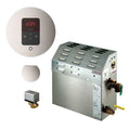 Generatore, 5kW Bagno di vapore con iTempo AutoFlush Round Pacchetto in nichel lucido
