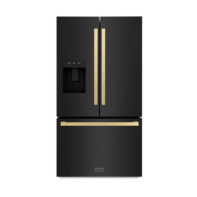 3-Door frigorifero 3 porte, 36 in., Acciaio inossidabile, Nero, Bronzo, Acciaio inox nero, Frigoriferi French Door