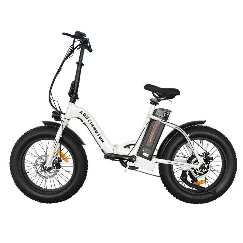 36V/13Ah, 500W, 20 in. pieghevole bici elettrica Eike Motore 500W con spiaggia di Li-batteria Bicicletta neve in bianco, 20 in.