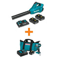 Makita Kit di soffiaggio senza fili Li-Ion BL, progettazione senza fili, 18V, 36V, batteria 3. 0Ah, 4 batterie 5. 0Ah, con Kit avvitatore a impulsi LXT Bonus, 5.0Ah, 3.0Ah