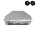 Cappa aspirante, Cappa, 350 CFM, 34 in., luce LED, filtri di baffle, controllo elettronico del pulsante, acciaio inox spazzolato, Cappe sottopensile