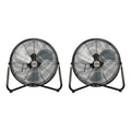 3-velocità 3Speed, Wall-Mountable, ventilatore da pavimento a 3 velocità in nero con staffa a parete, 20 in.