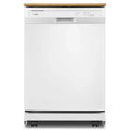Lavastoviglie Whirlpool portatile compatta, 24 pollici, programma di 1 ora, bianca