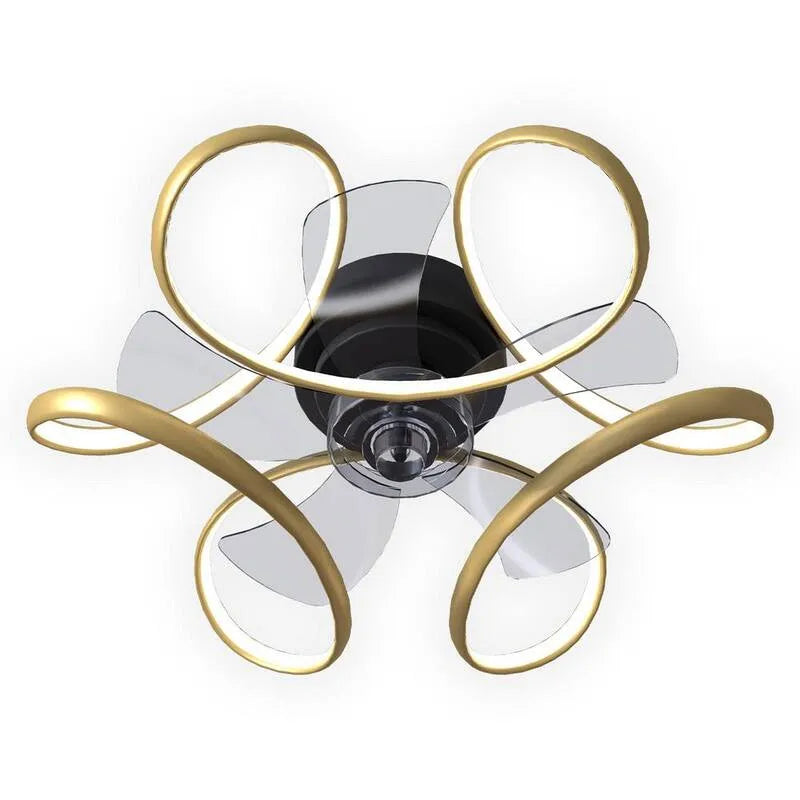 LED oro Petal-Shaped ha lasciato luce 6-velocità, da interno, 14. 96 in., App e portatile remoto, 14.96 in