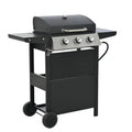 Griglia di gas portatile, 26000 BTU, 3 bruciatore, progettazione portatile compatta, Propane liquido, Nero