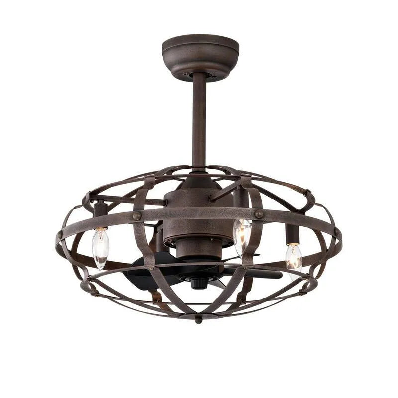Ventilatore da soffitto, telecomando, 20 pollici, da interno, Brown, Cirgolazione dell'aria a controllo remoto