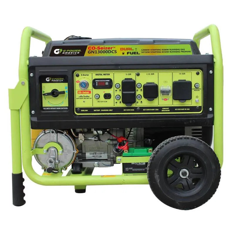 Generatore portatile 13000-Watt, Design portatile compatto, Propane liquido, Verde, Generatori portatili