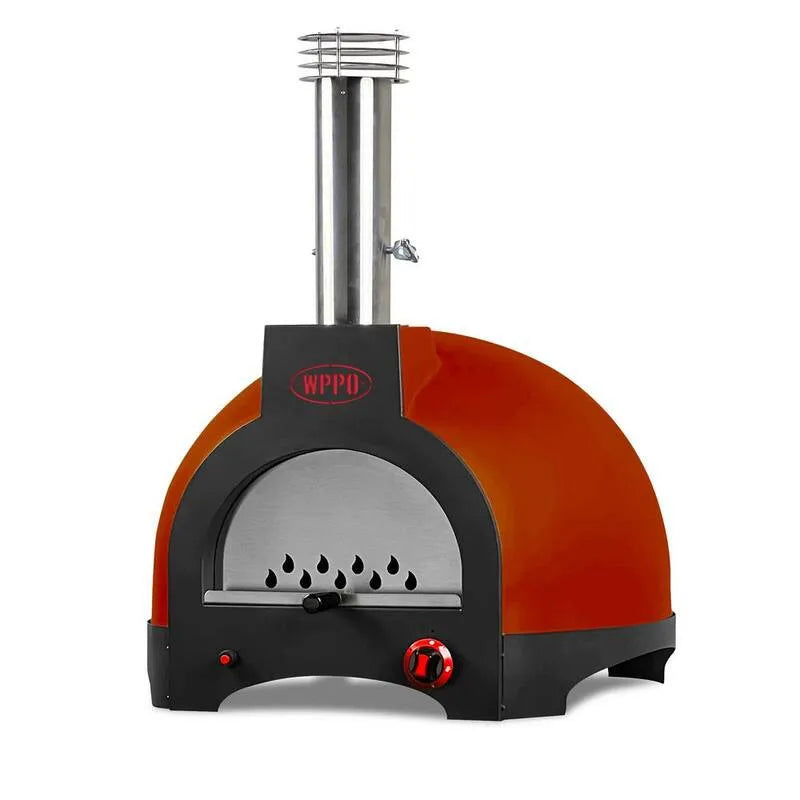 WPPO, Infinity 50 in. Legno/Gas Hybrid-2 Pizza Forno all'aperto in rosso rubino